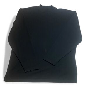 Wayne Gretzky 100% Extra Fine Merino Wool Mock Turtleneck Sweater sz XL Black